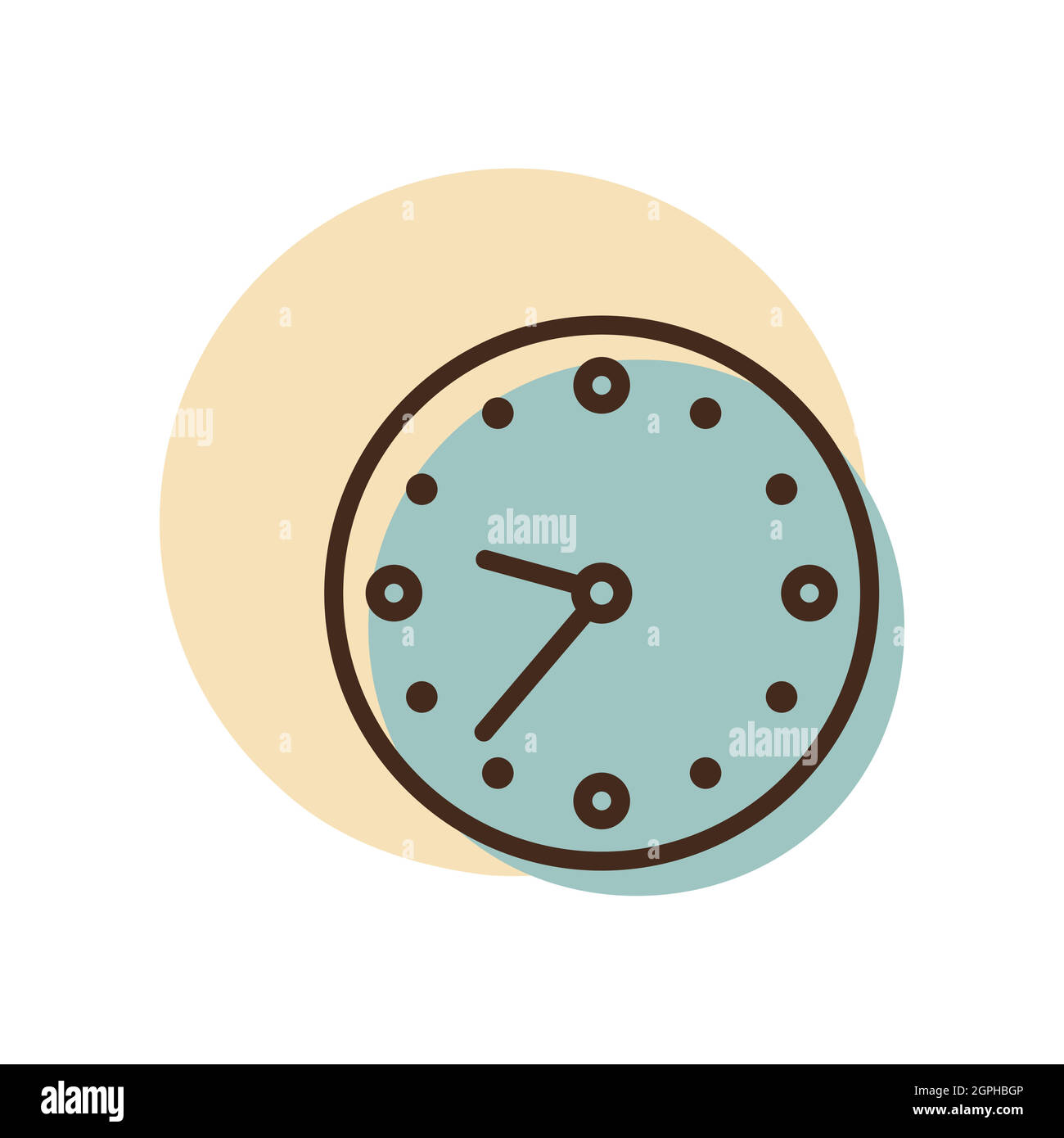 Clock outline icon. Workspace sign Stock Vector