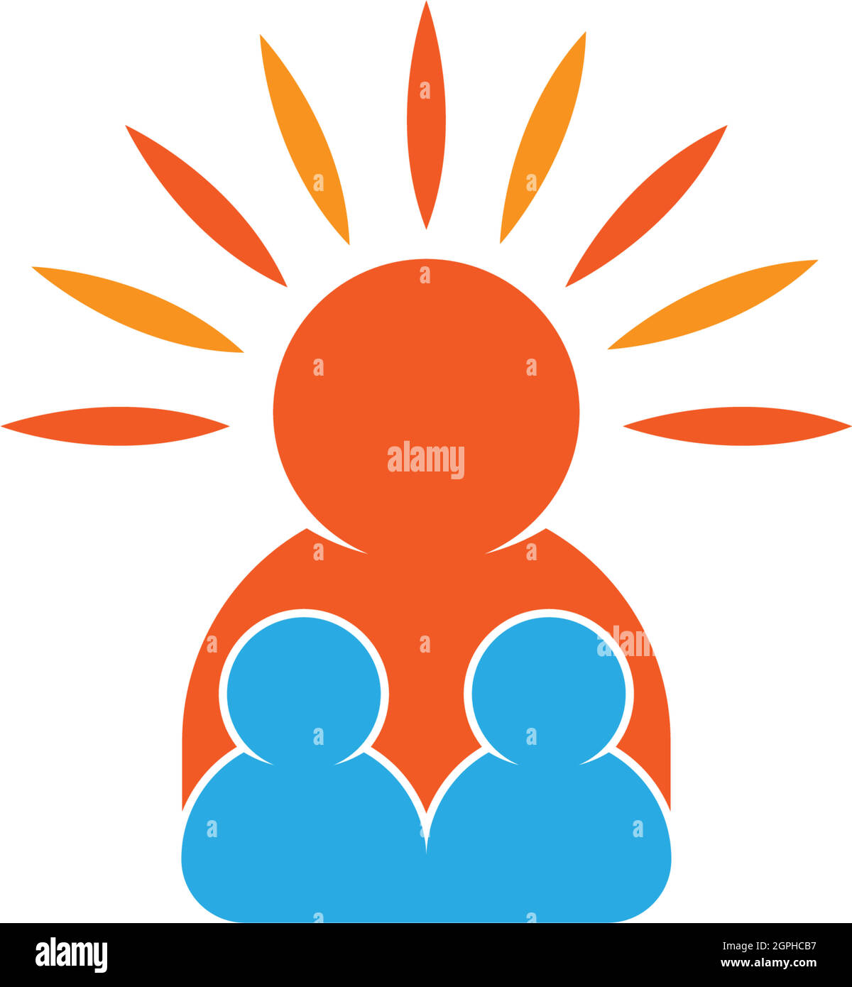 Sun logo icon flat design vector template Stock Vector