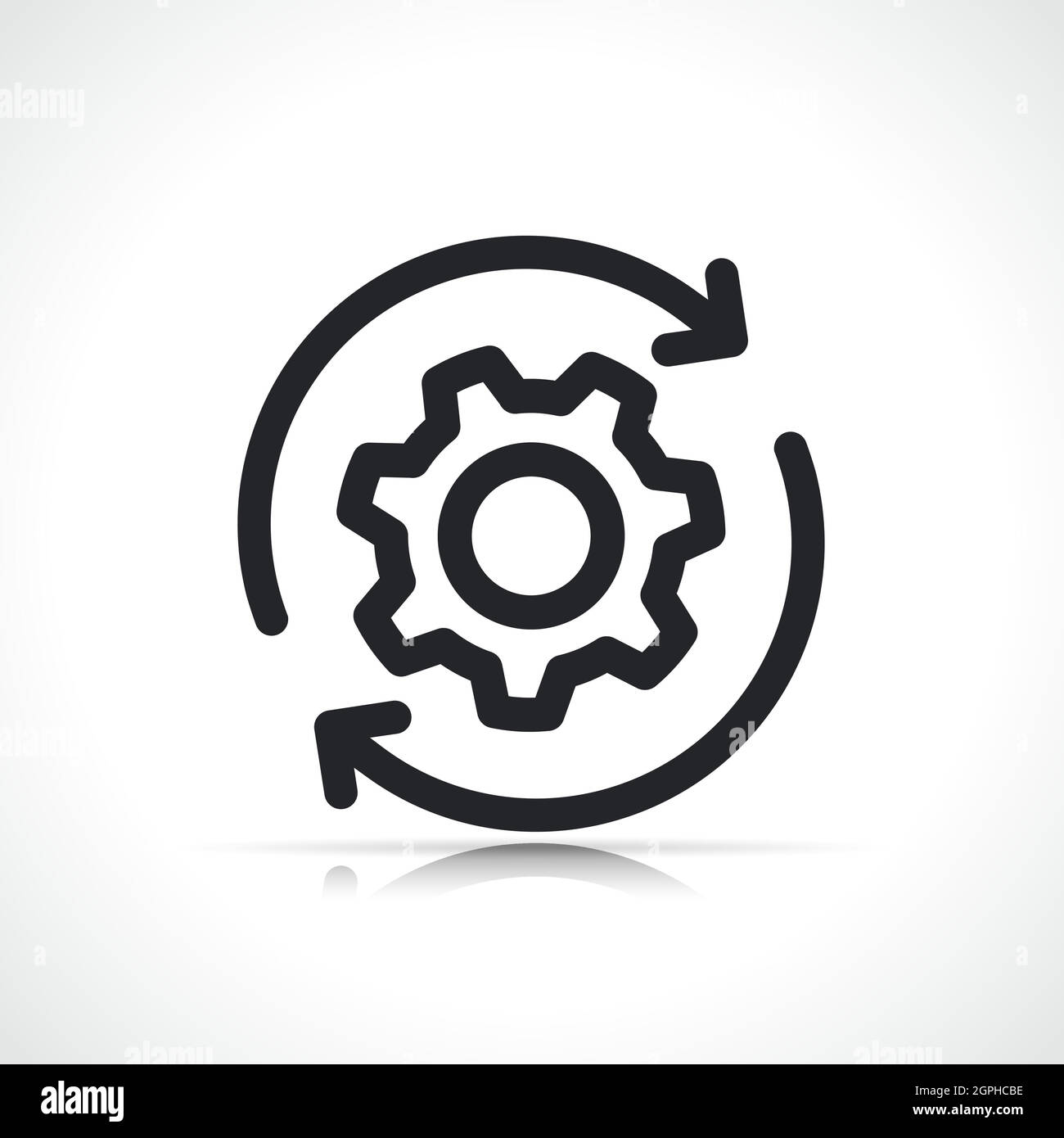 reset or update gear icon Stock Vector