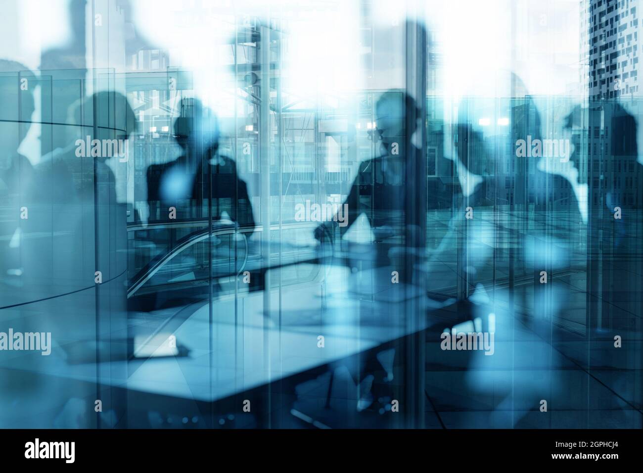 Group of business people work together in office Stock Photo - Alamy