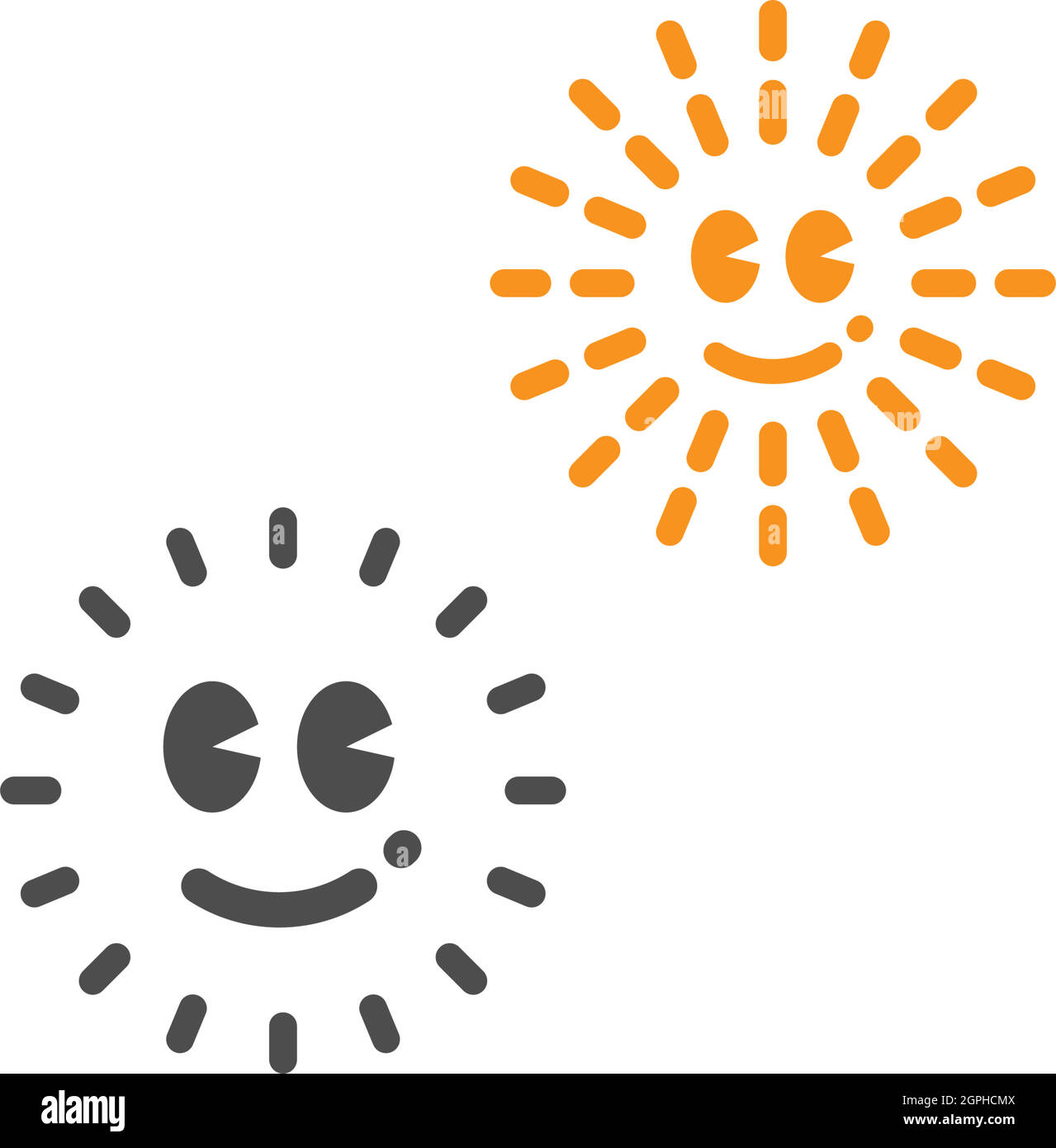 Sun logo icon flat design vector template Stock Vector