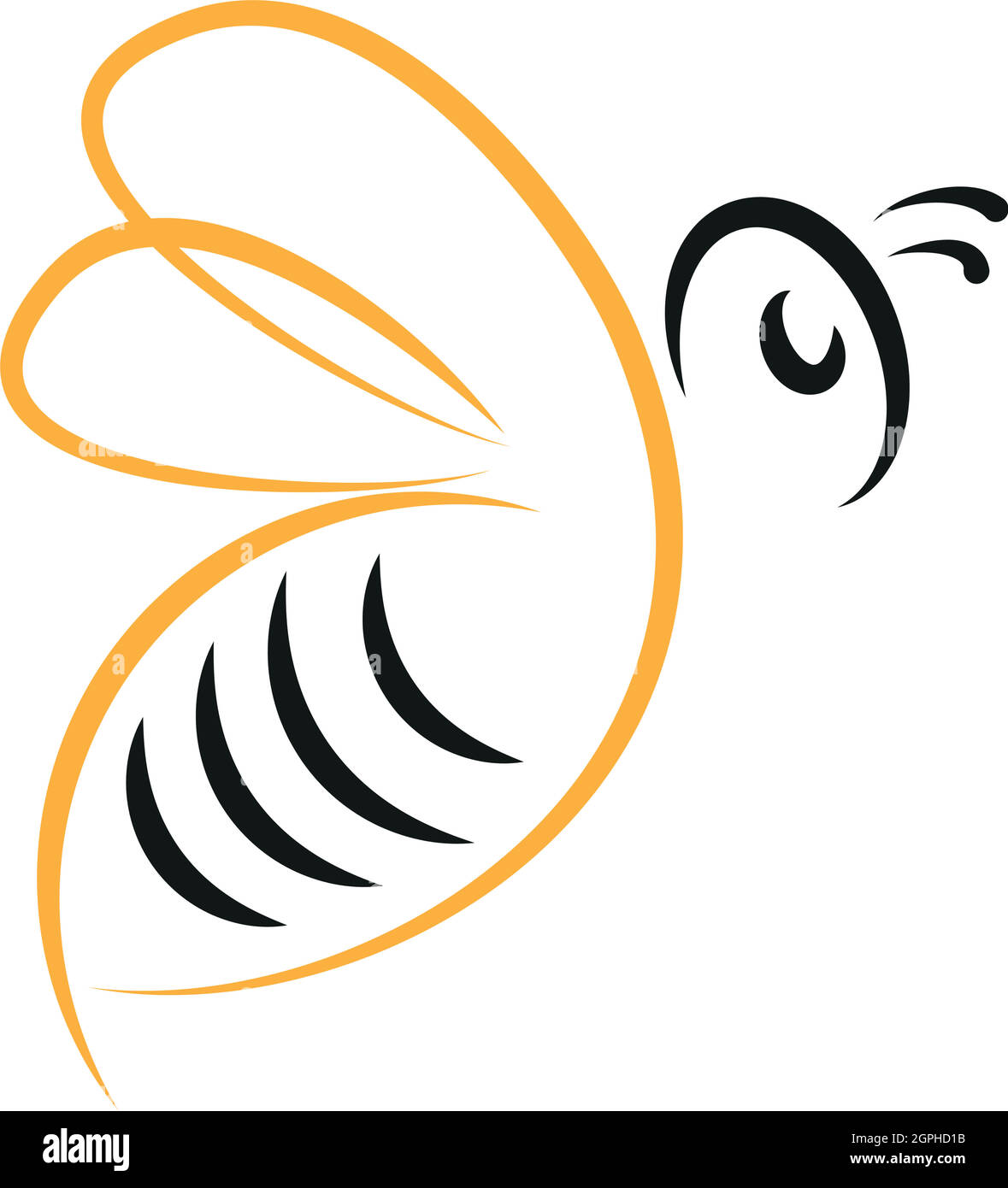 Bee, bumblebee, animal, insect, logo, icon Stock Vector
