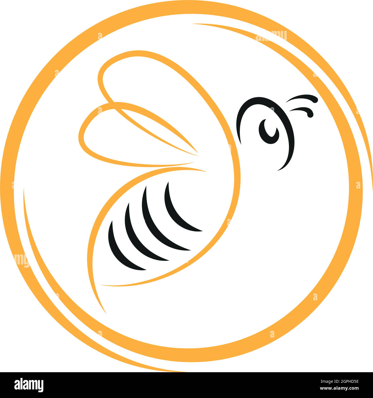 Bee, bumblebee, animal, insect, logo, icon Stock Vector
