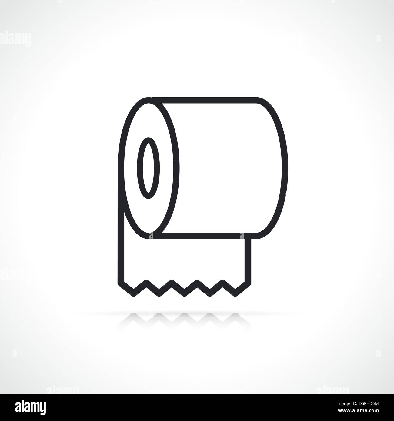 Roll toilet paper line icon Stock Vector