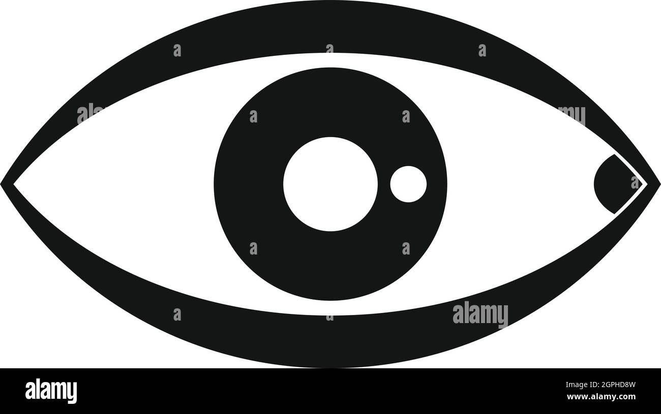 Human eye icon, simple style Stock Vector