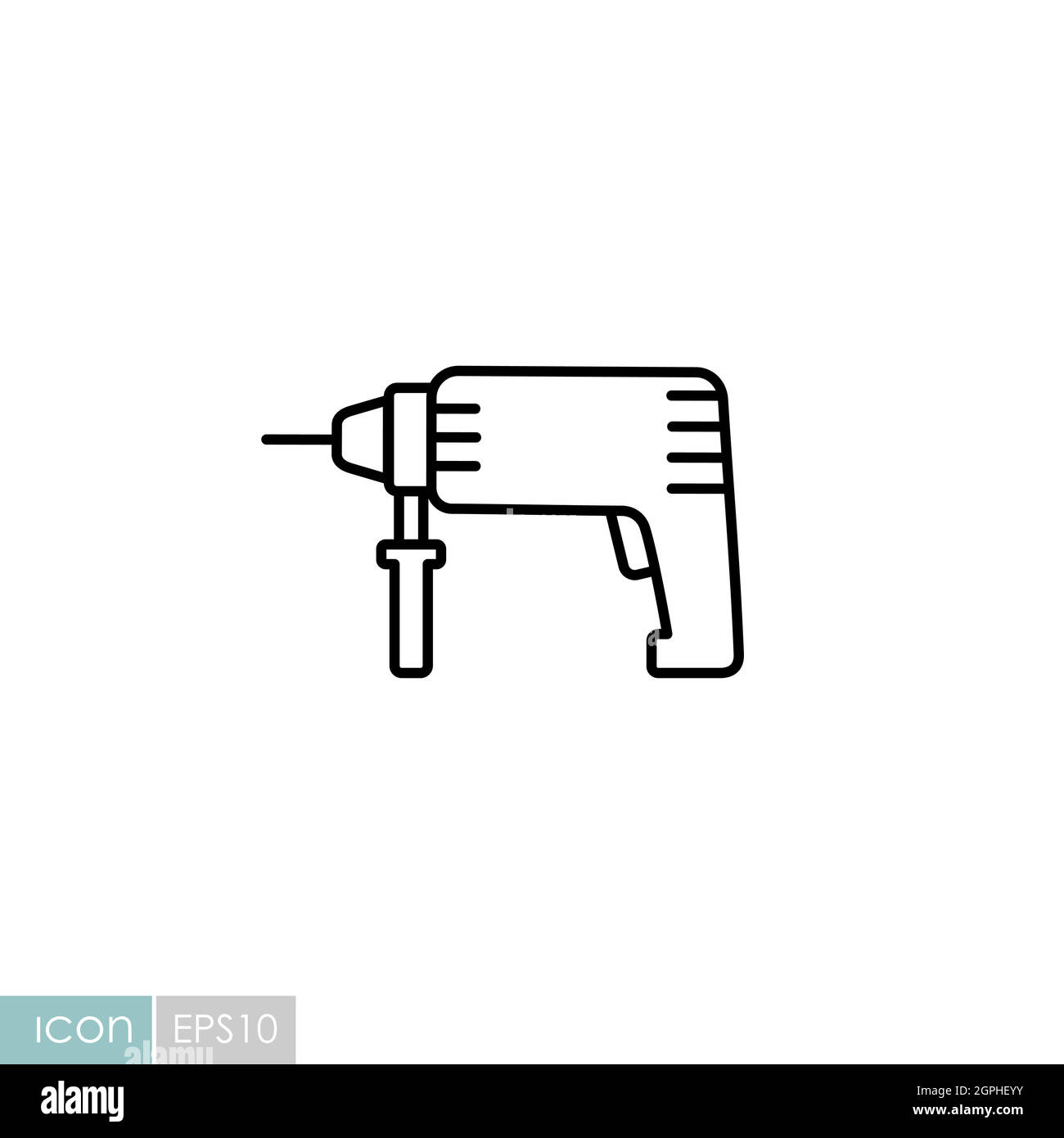Electric hammer drill vector flat icon Stock Vector Image & Art Alamy