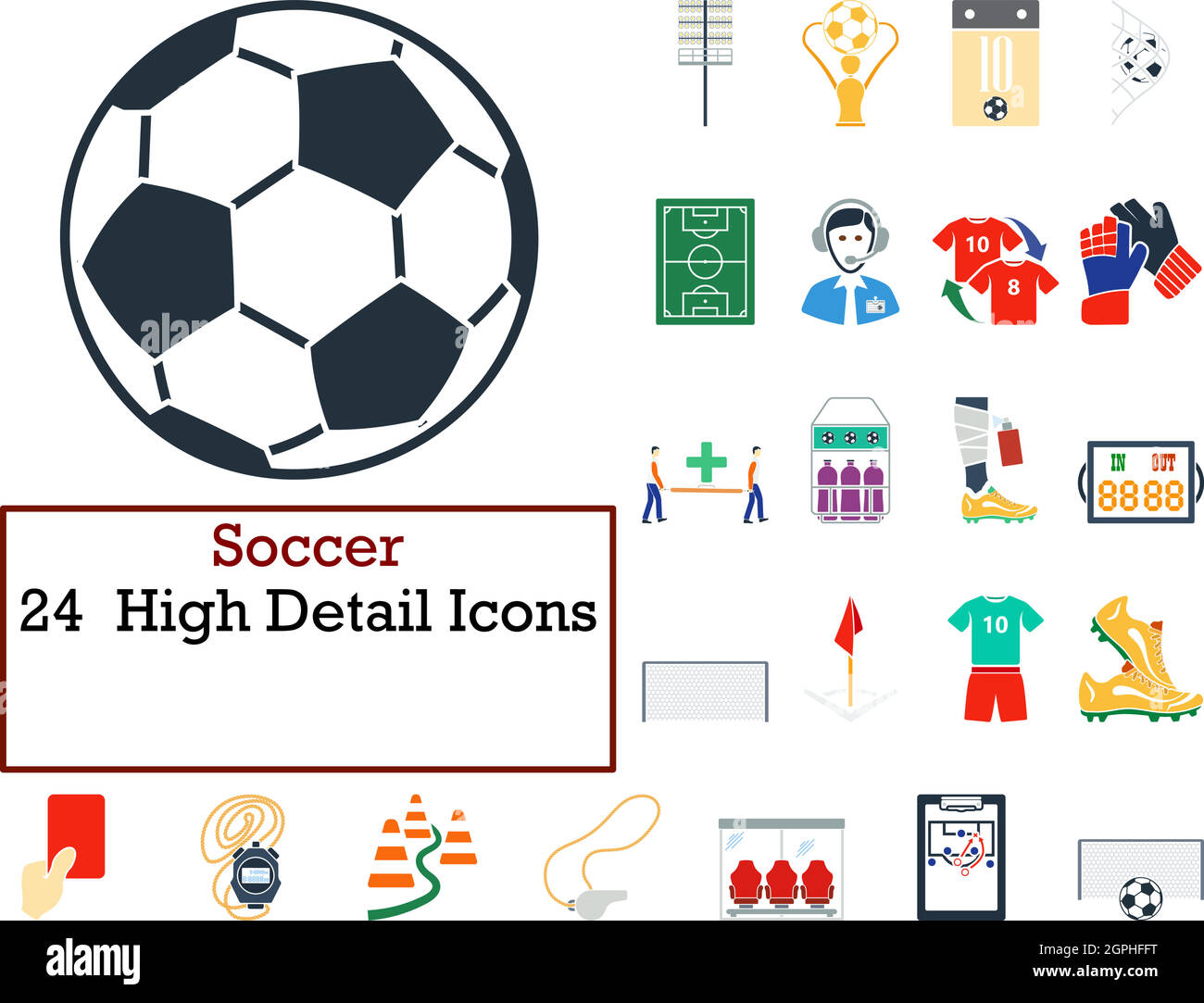 Soccer Icon Set Stock Vector