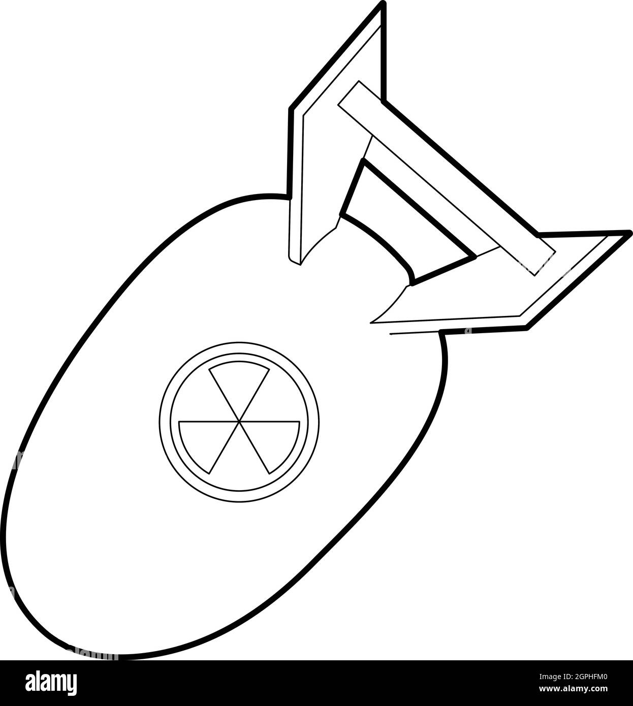Atomic bomb icon, outline style Stock Vector Image & Art - Alamy