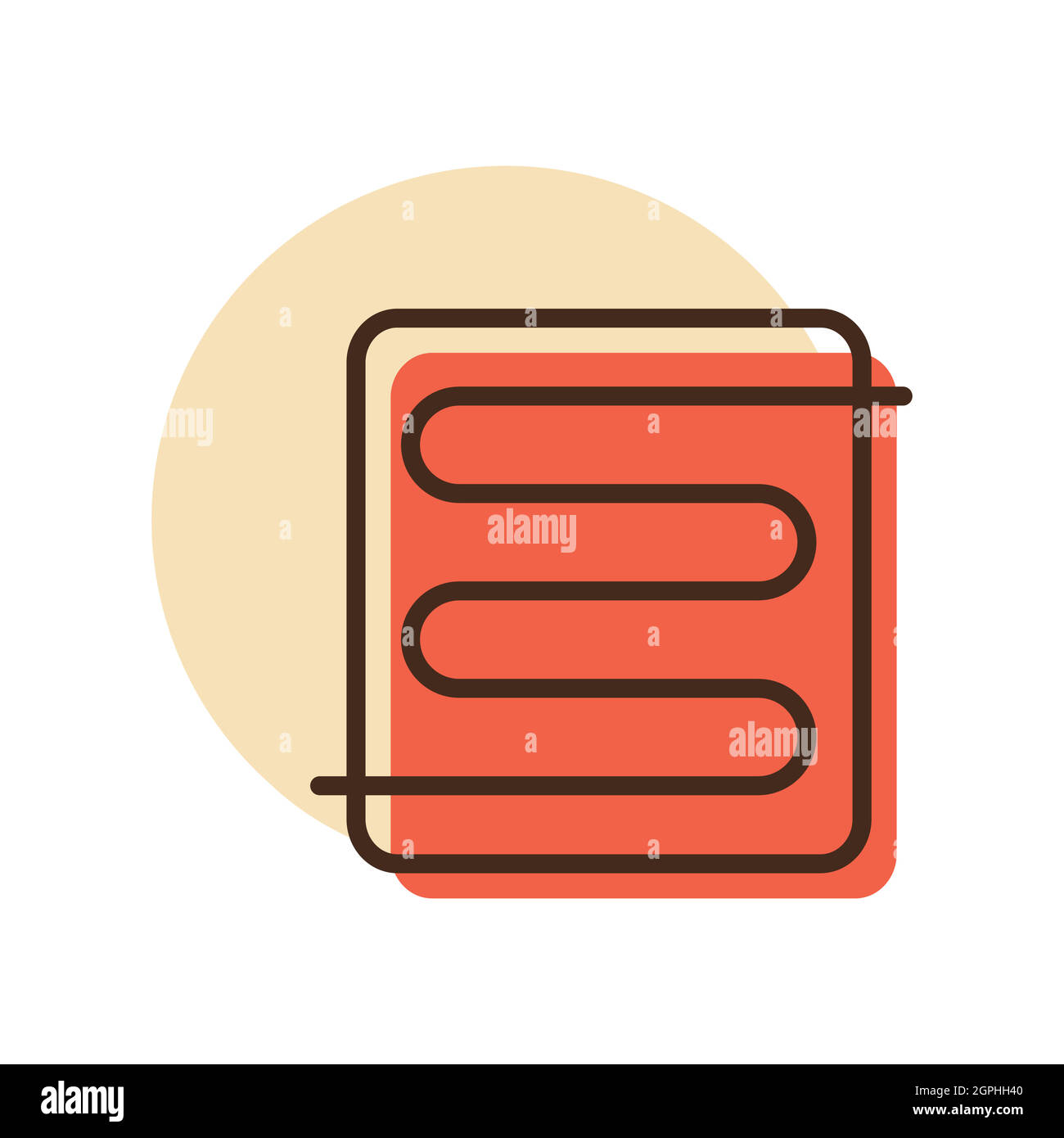 Warm floor icon, electric warm floor Stock Vector