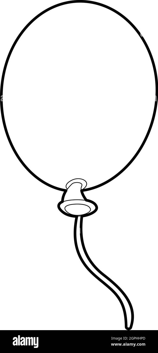 Balloon icon, outline style Stock Vector