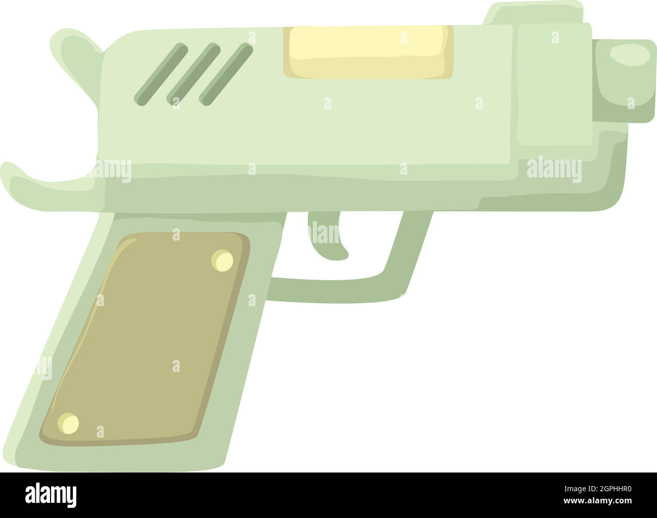 Gun icon, cartoon style Stock Vector