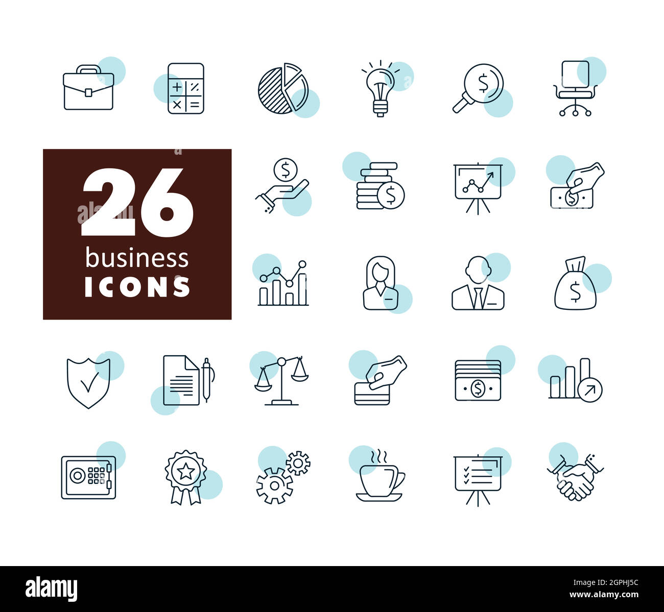 Business and finance web outline icon set Stock Vector Image & Art - Alamy