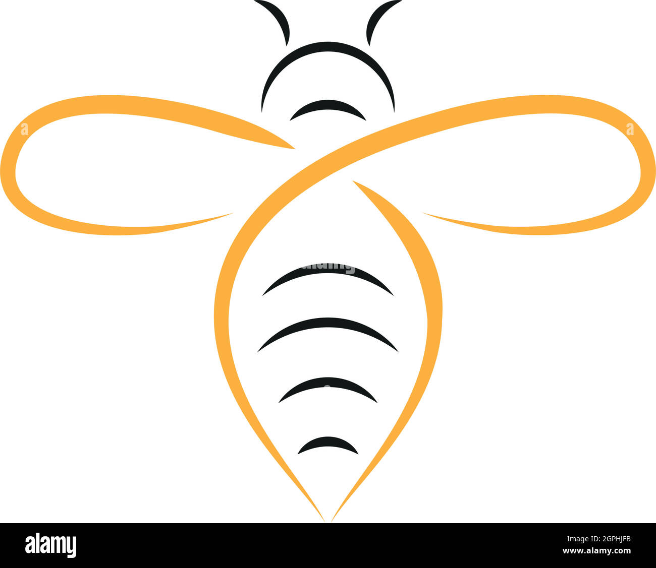 Bee, bumblebee, animal, insect, logo, icon Stock Vector