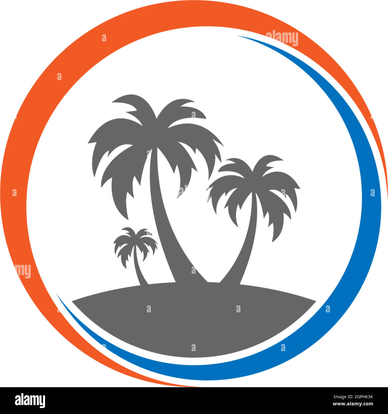 Palm beach, vitamin logo concept Stock Vector