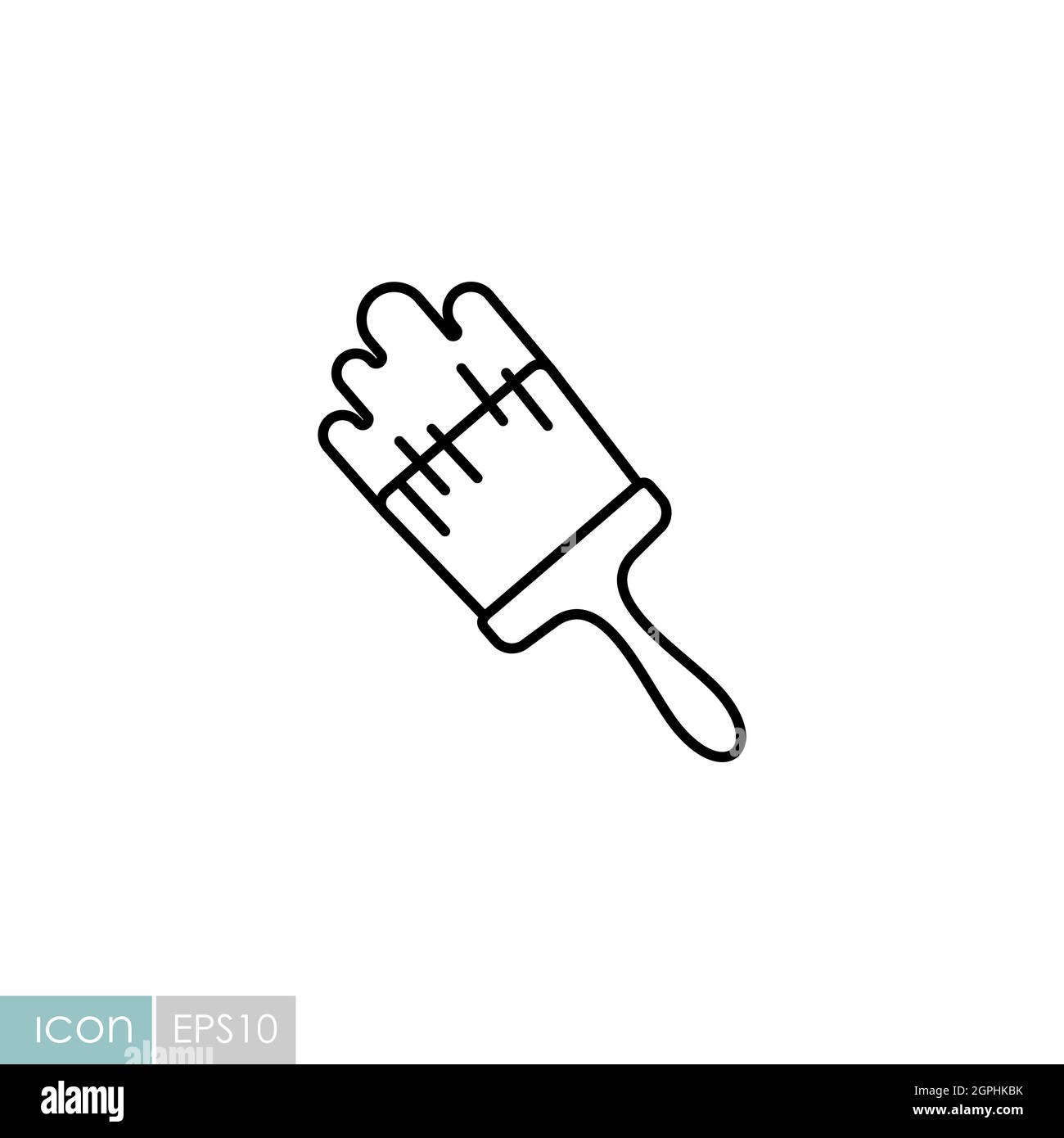 Paint brush vector flat icon Stock Vector