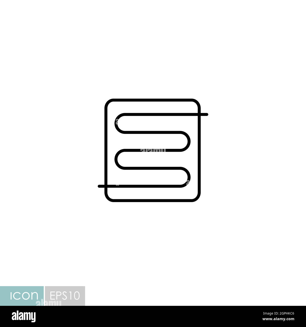 Warm floor icon, electric warm floor Stock Vector