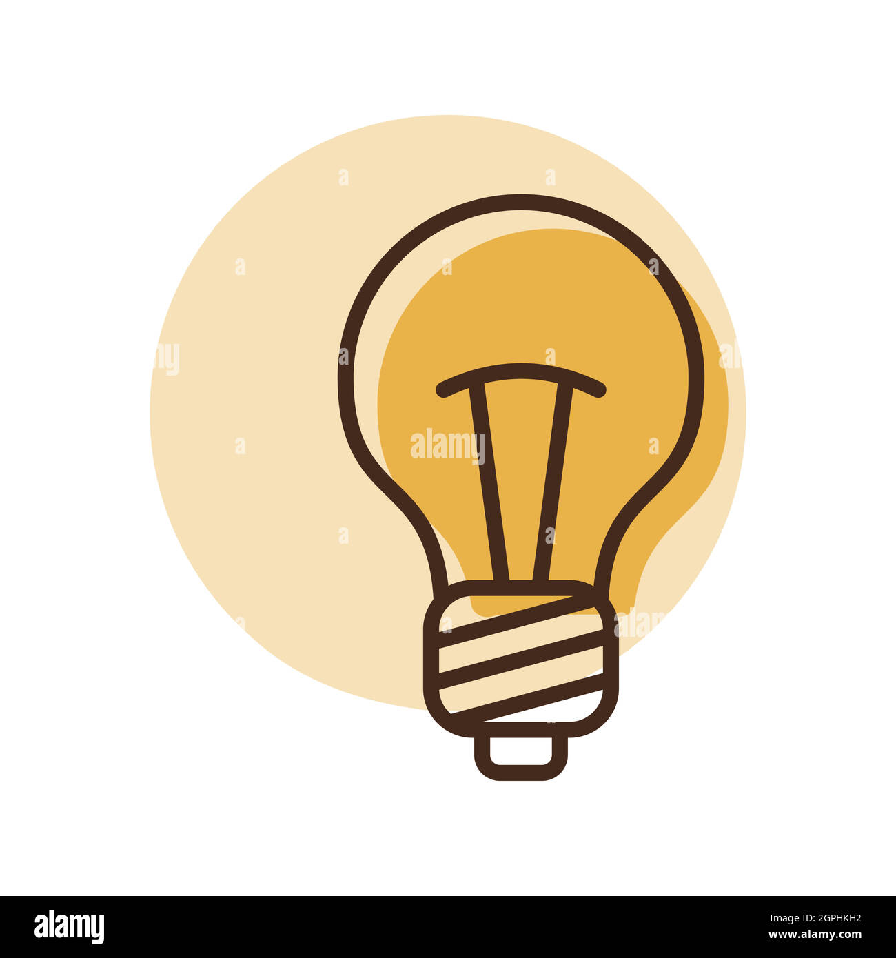 Light Bulb line icon vector. Idea sign, solution Stock Vector