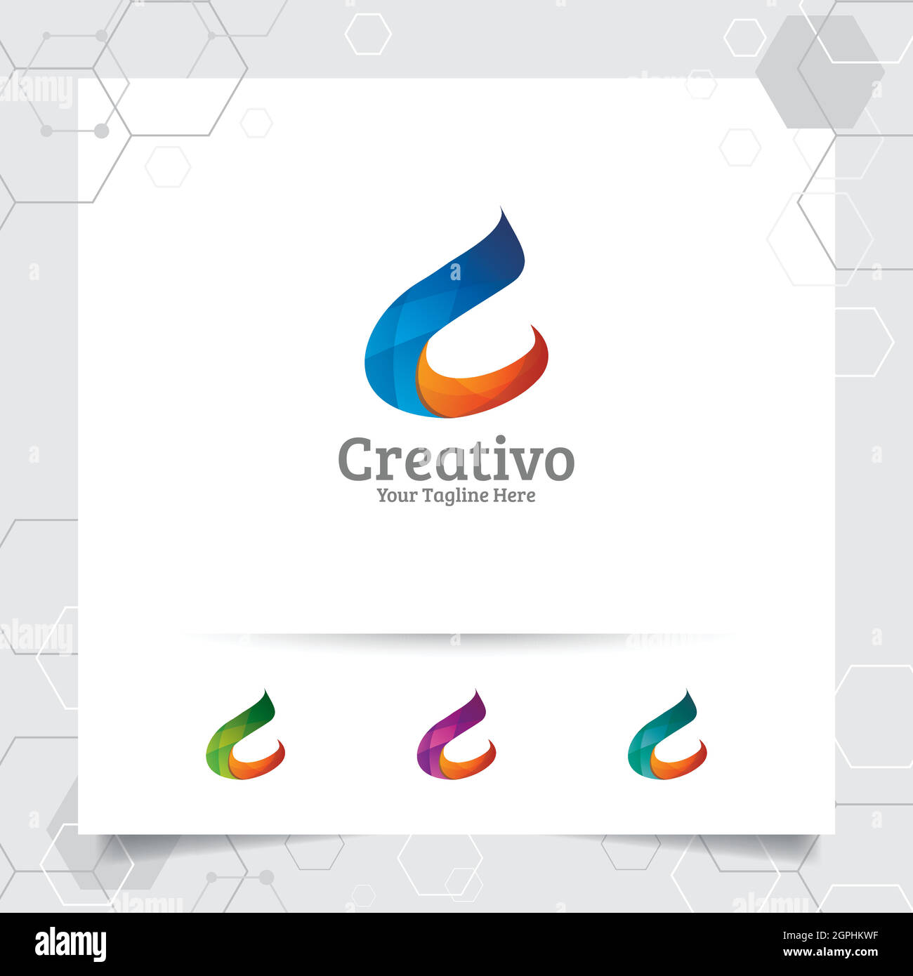 Digital logo letter C design vector with modern colorful pixel for ...