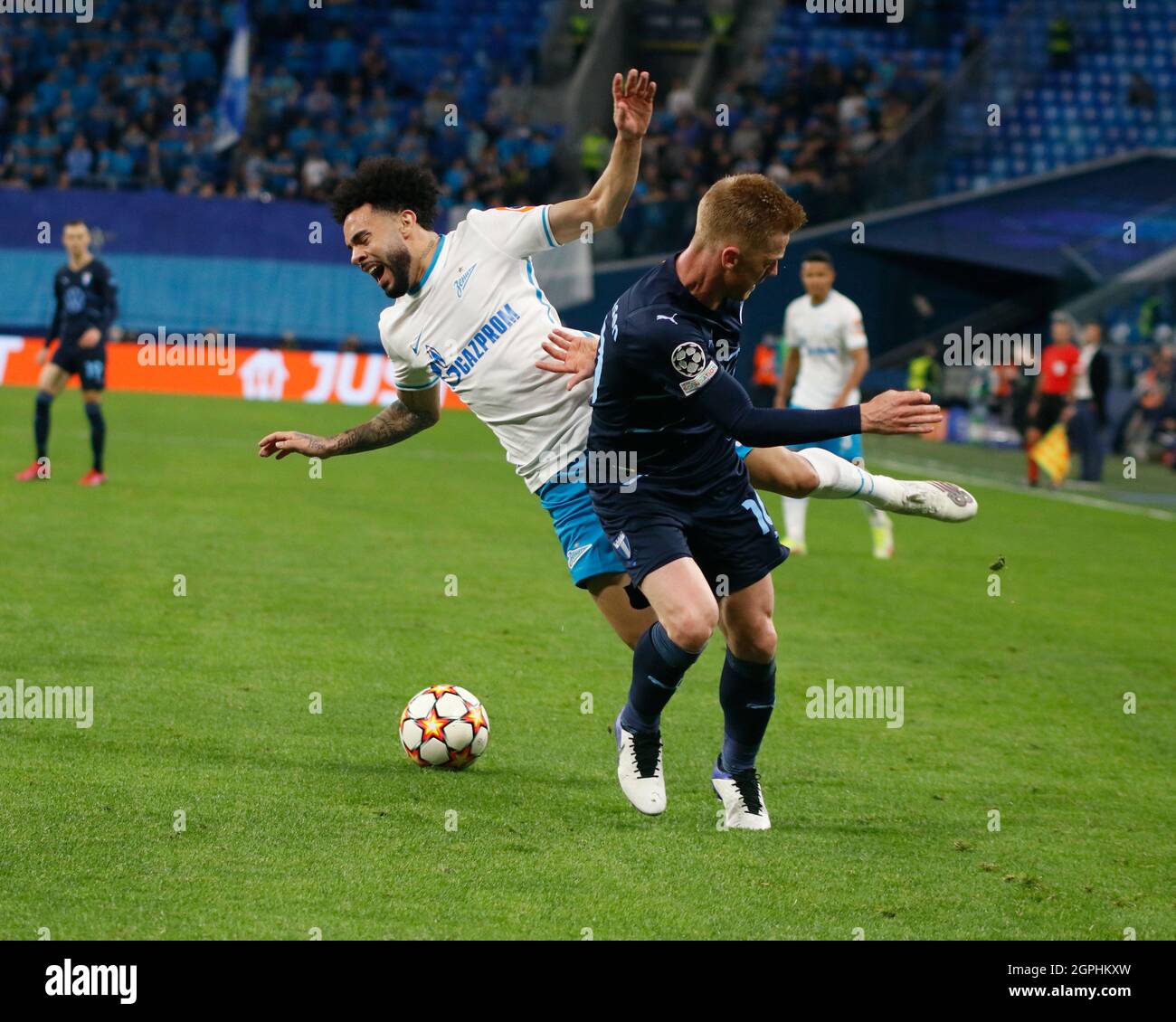 Saint Petersburg, Russia - 25 September 2021: Football, UEFA Champions 
