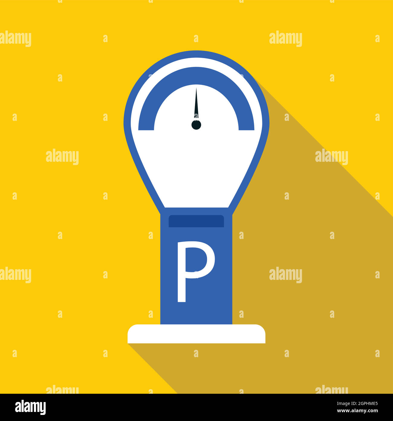 Parking meter icon, flat style Stock Vector