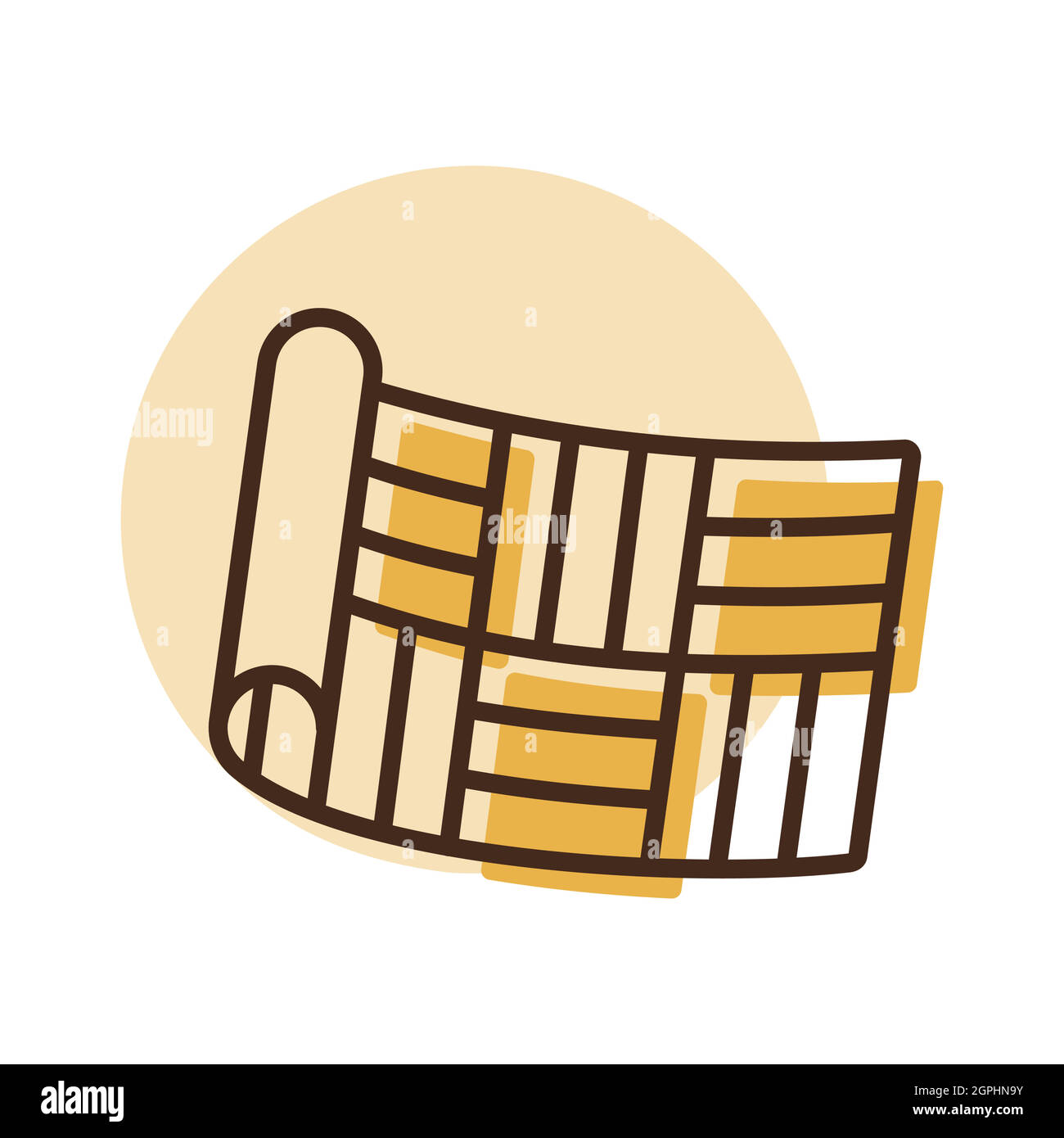 Linoleum roll vector flat icon Stock Vector