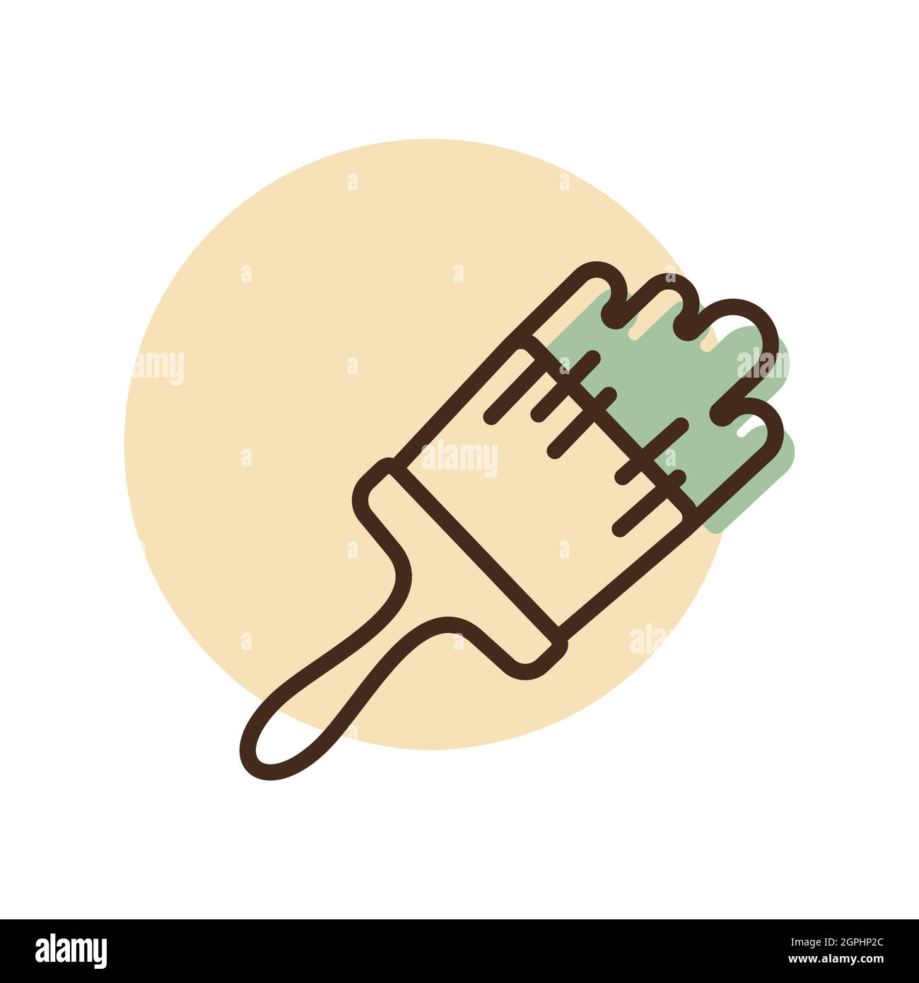 Paint brush vector flat icon Stock Vector