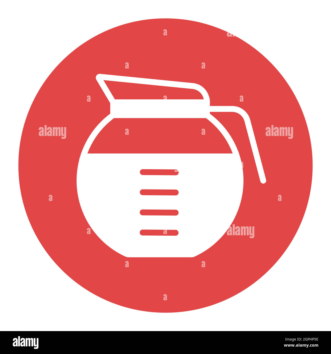 Coffee maker vector white glyph icon. Kitchen appliance Stock Vector