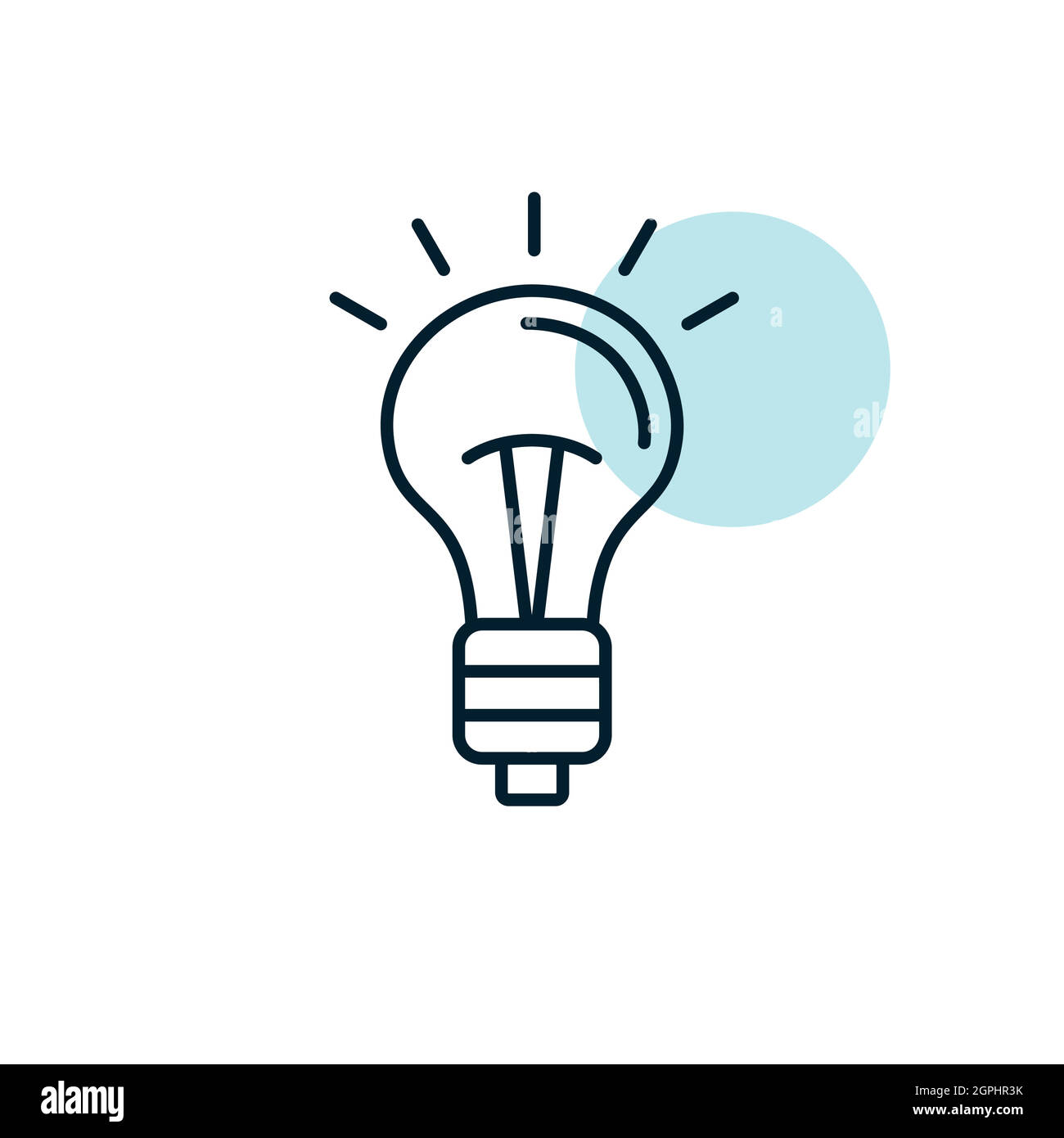 Idea, Lightbulb vector icon. Business sign Stock Vector