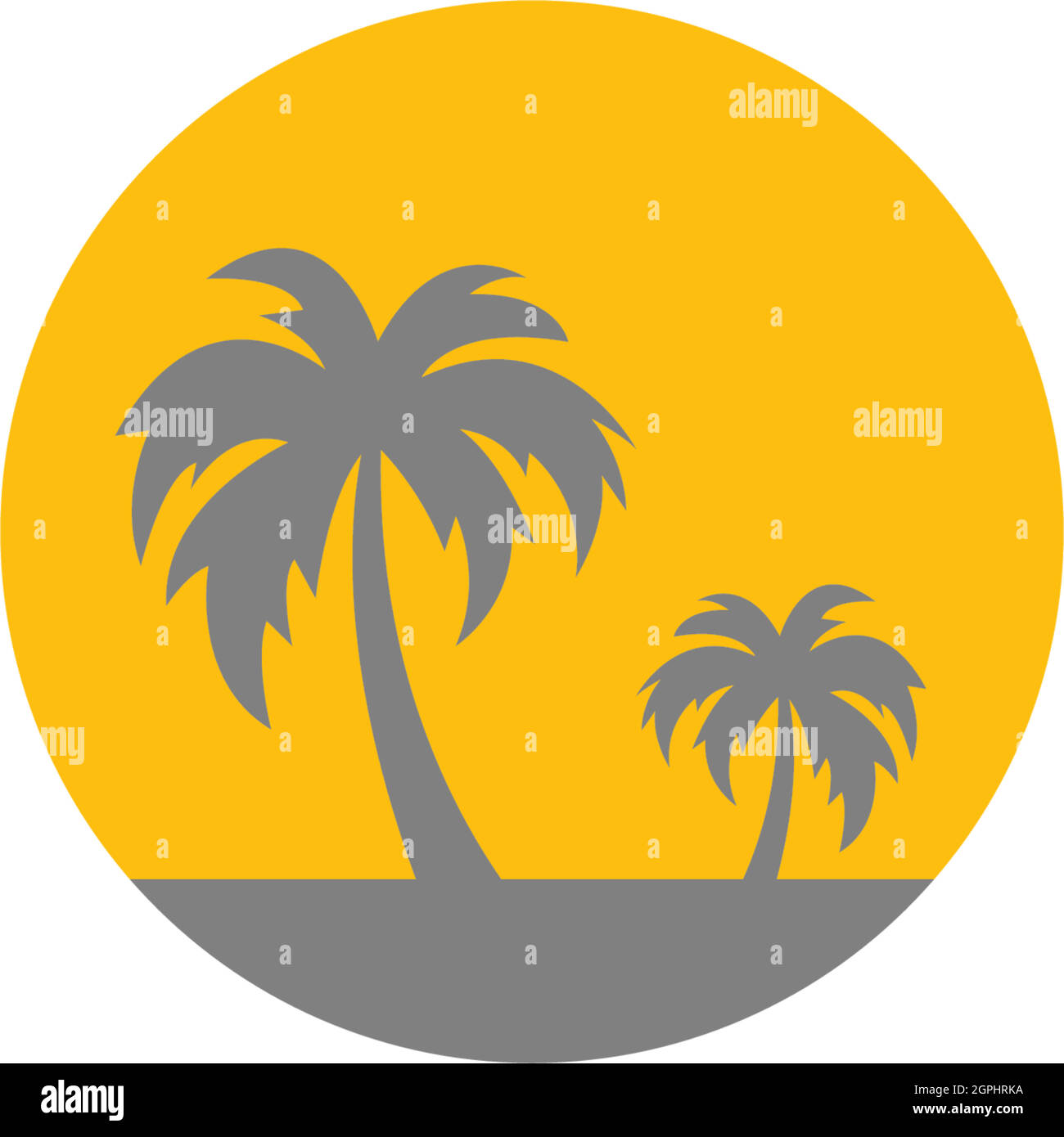 Palm beach, vitamin logo concept Stock Vector