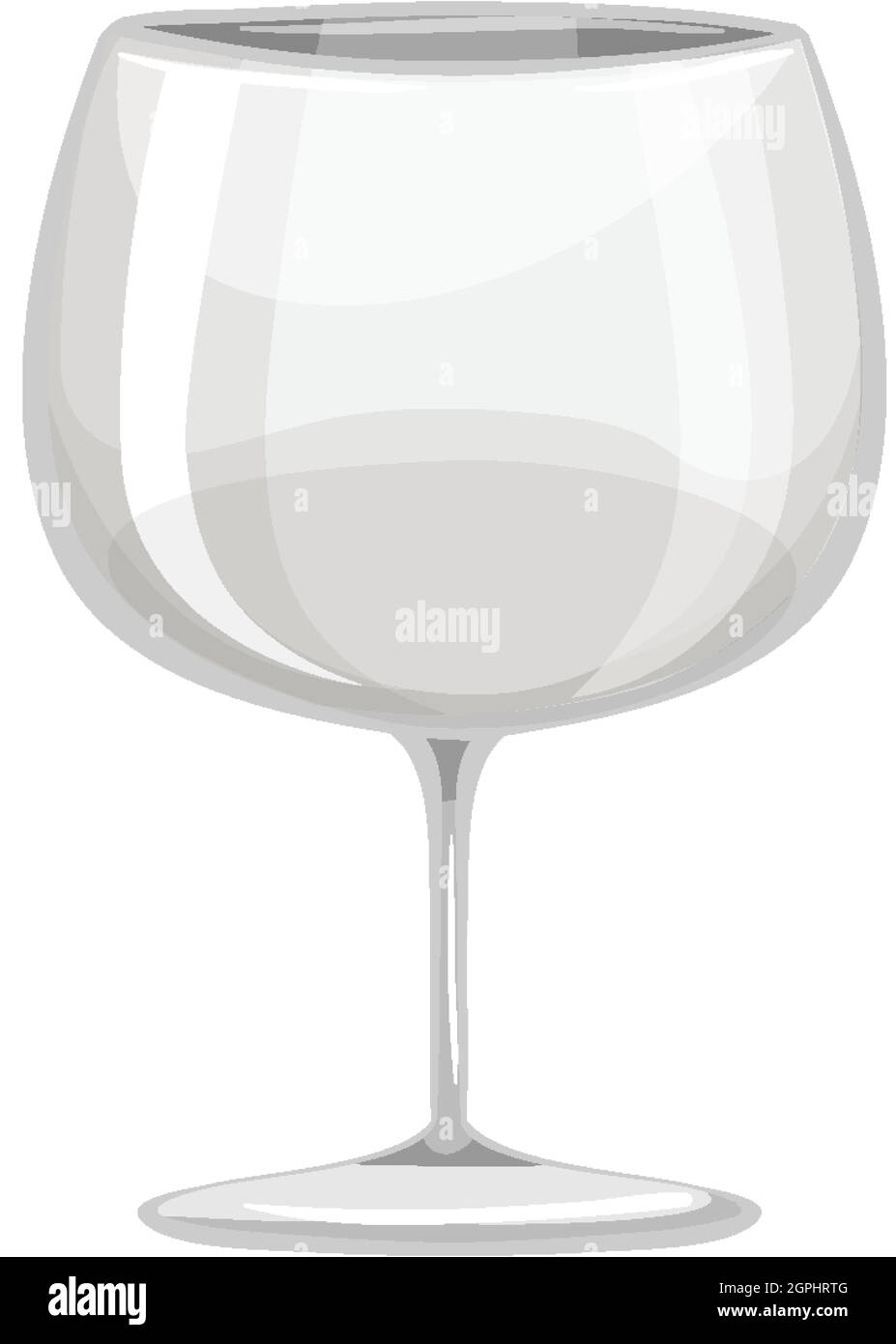 An empty wine glass isolated on white background illustration Stock ...