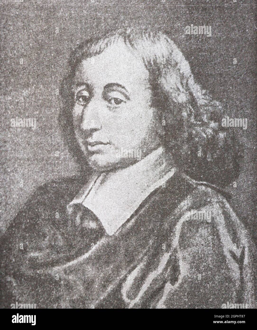 Blaise Pascal. Medieval engraving Stock Photo - Alamy