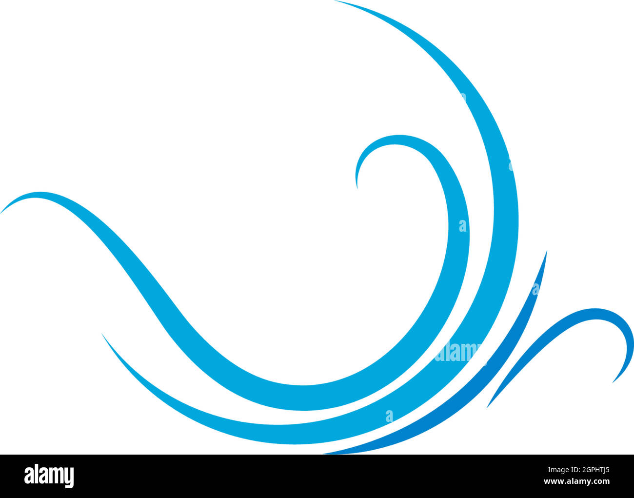 Wave icon logo vector Stock Vector