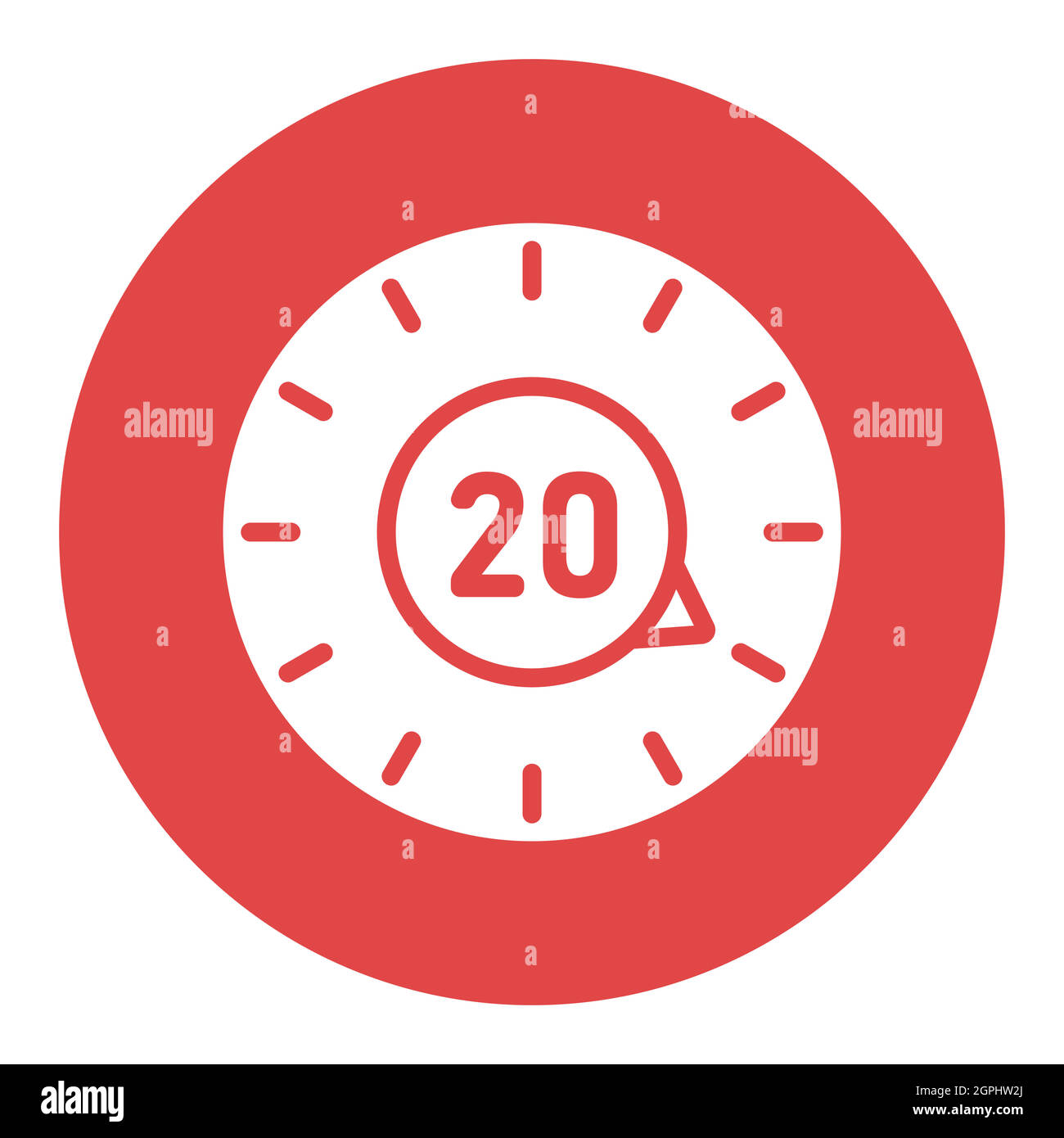 Timer vector white glyph icon. Kitchen appliance Stock Vector