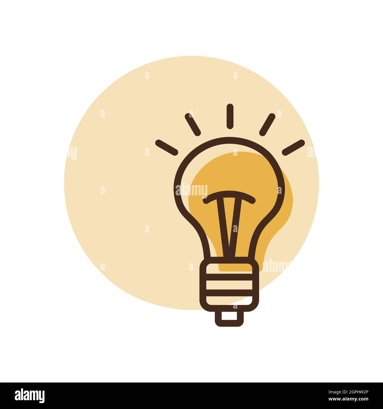 Idea, Lightbulb vector icon. Business sign Stock Vector