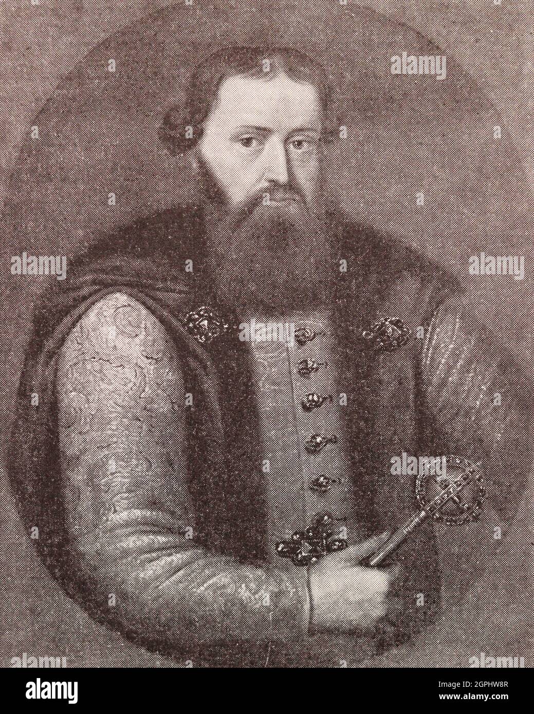 Russian boyar Artamon Matveyev. A portrait of the 17th century. Stock Photo