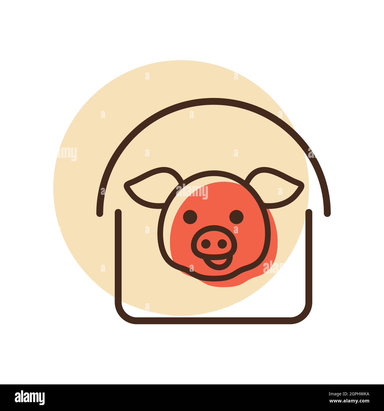 Pigsty vector icon. Farm animal sign Stock Vector Image & Art - Alamy