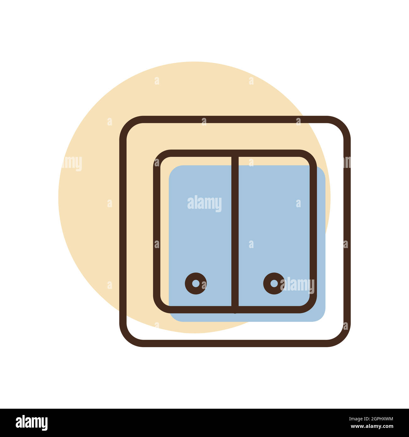 Electrical Switch two buttons icon Stock Vector Image & Art Alamy