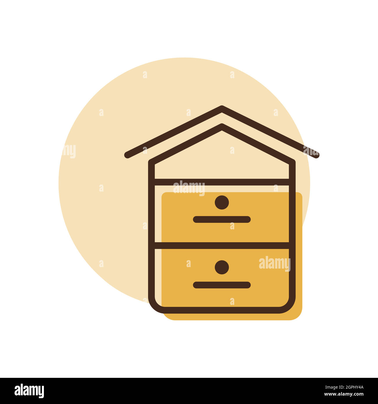 Beehive vector icon. Farm animal sign Stock Vector
