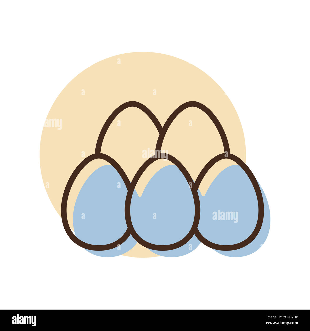 Chicken eggs vector flat icon Stock Vector