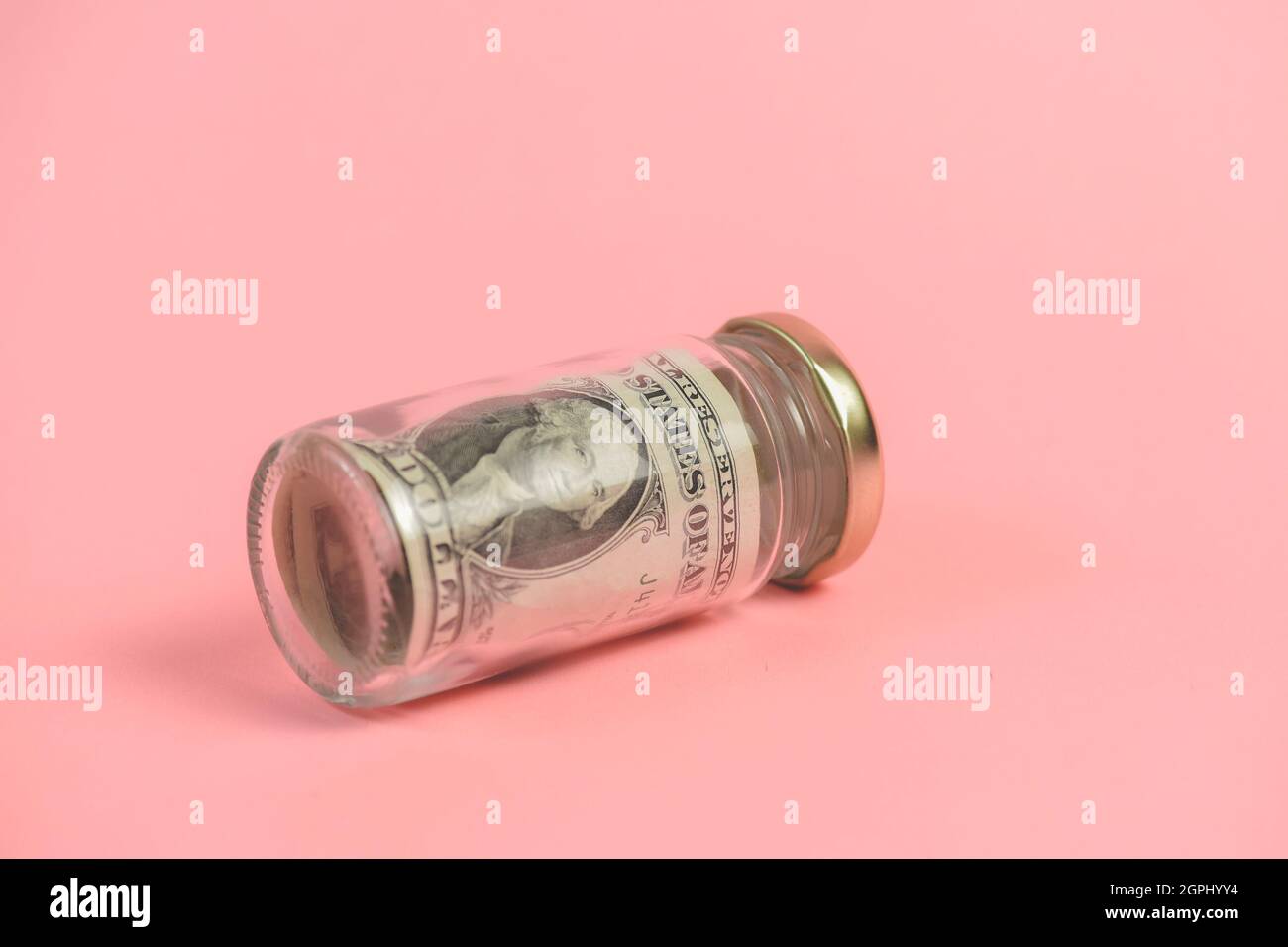 Concept of value and savings of US dollars Stock Photo