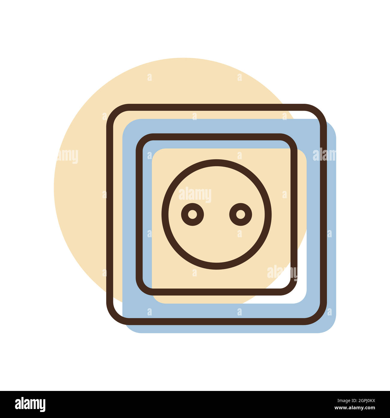 Electric outlet vector flat icon Stock Vector Image & Art Alamy