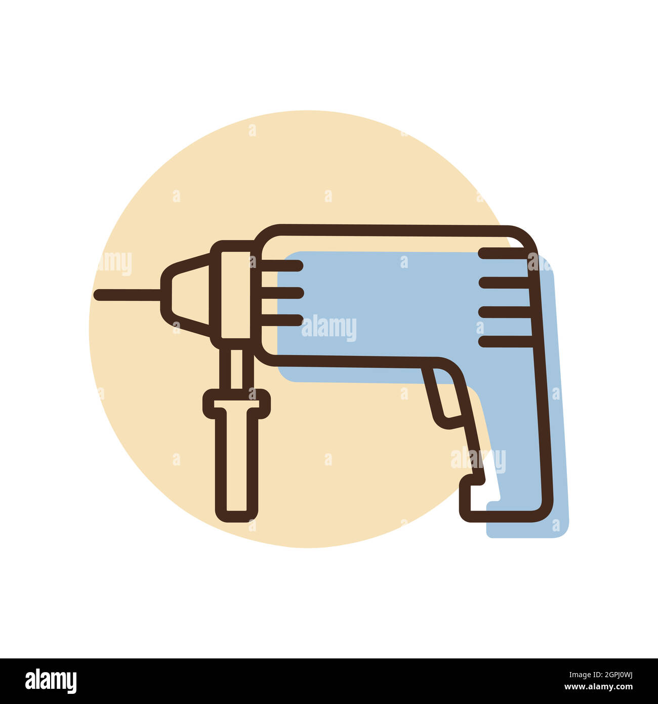 Electric hammer drill vector flat icon Stock Vector Image & Art Alamy