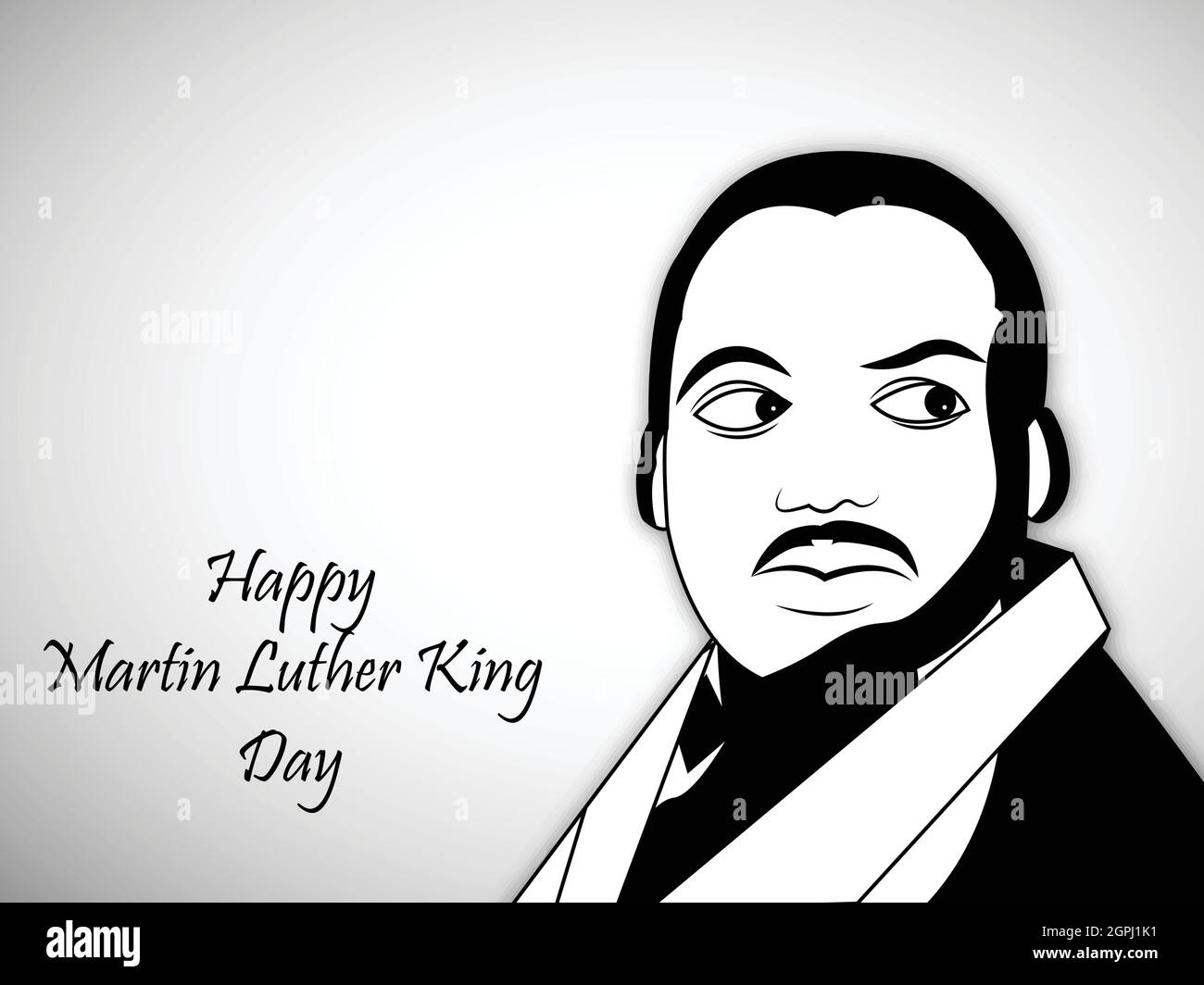 Happy martin luther king day celebration Black and White Stock Photos ...