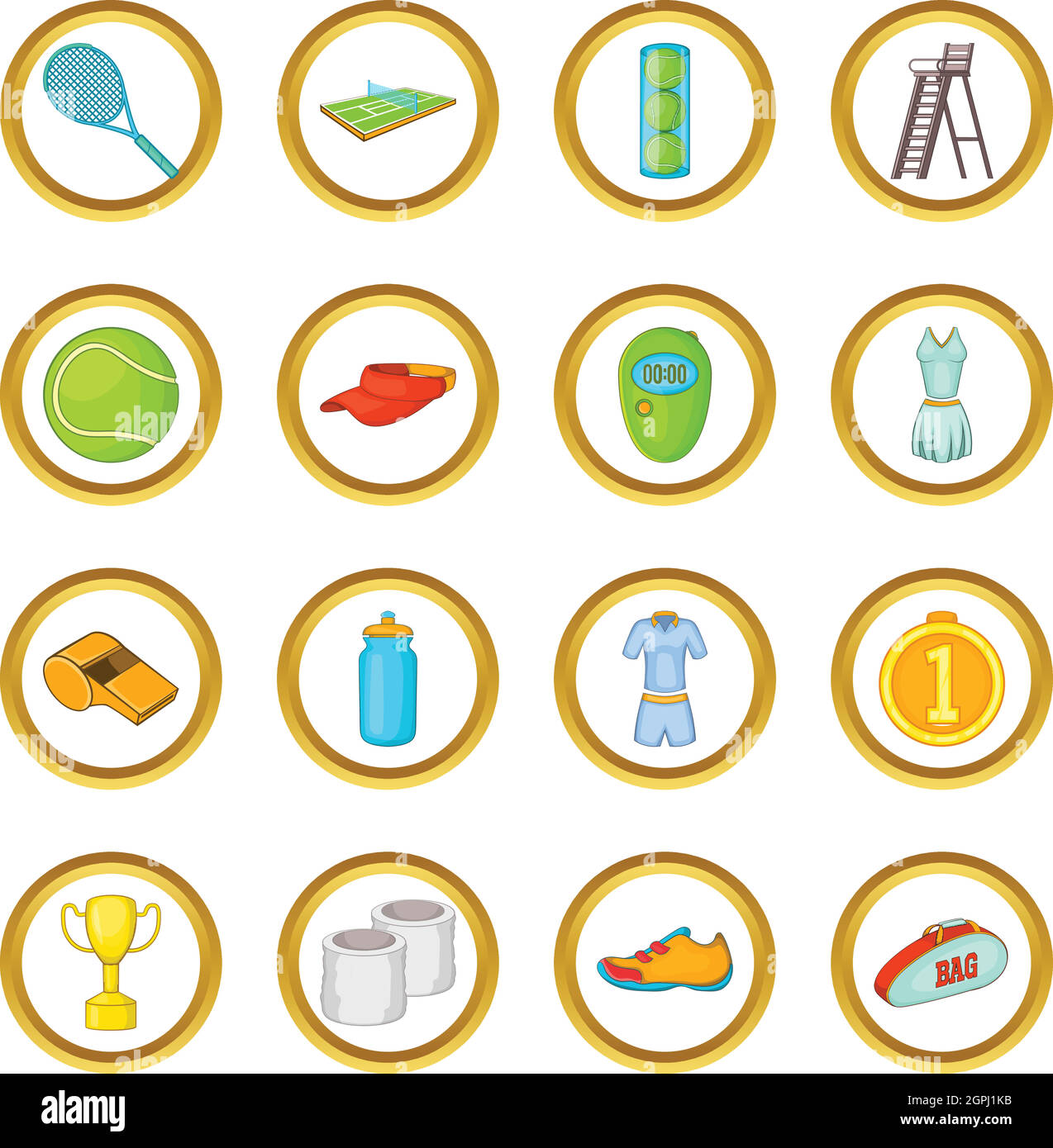 Tennis vector set, cartoon style Stock Vector Image & Art - Alamy
