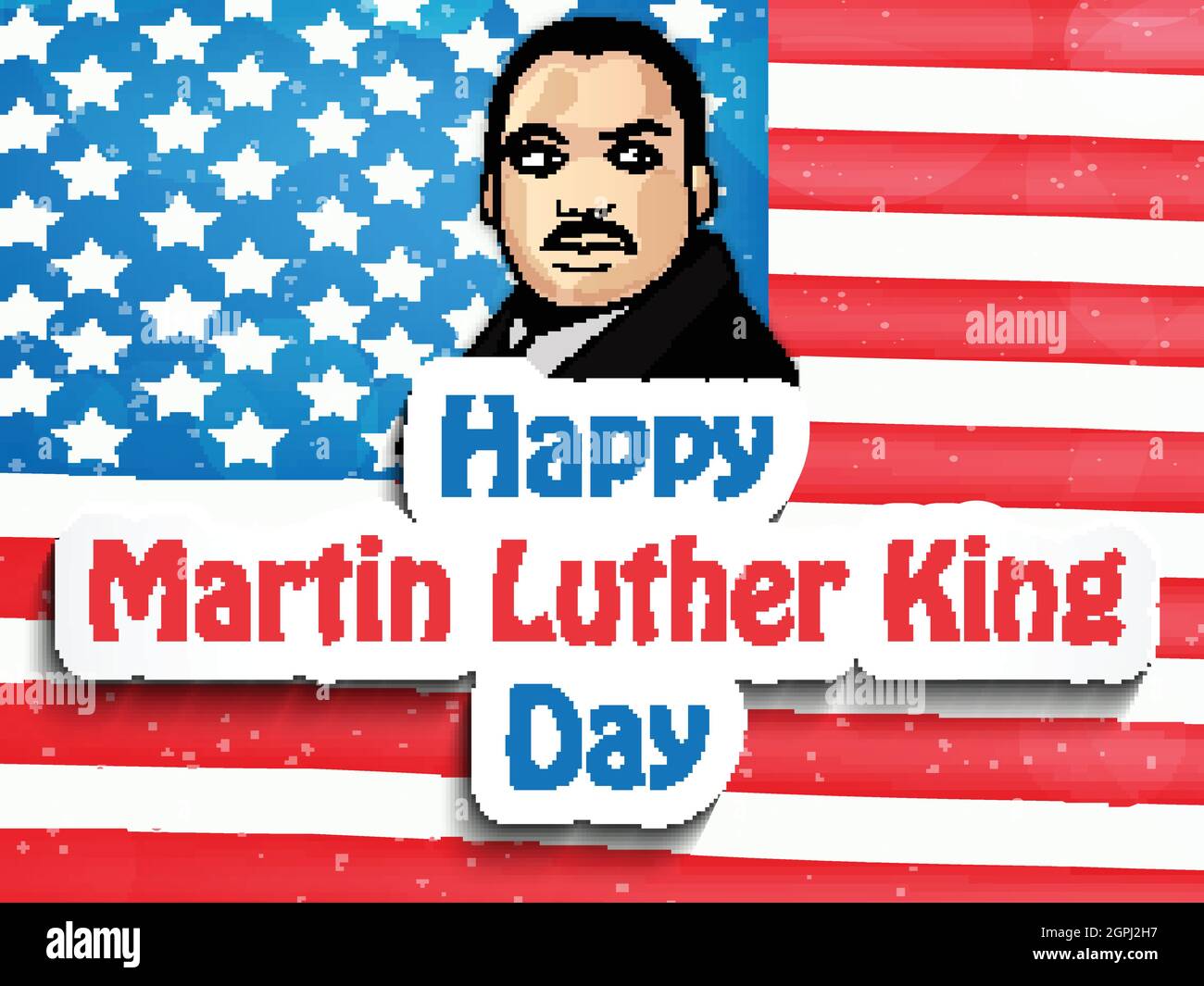 Martin luther king american flag hi-res stock photography and images ...