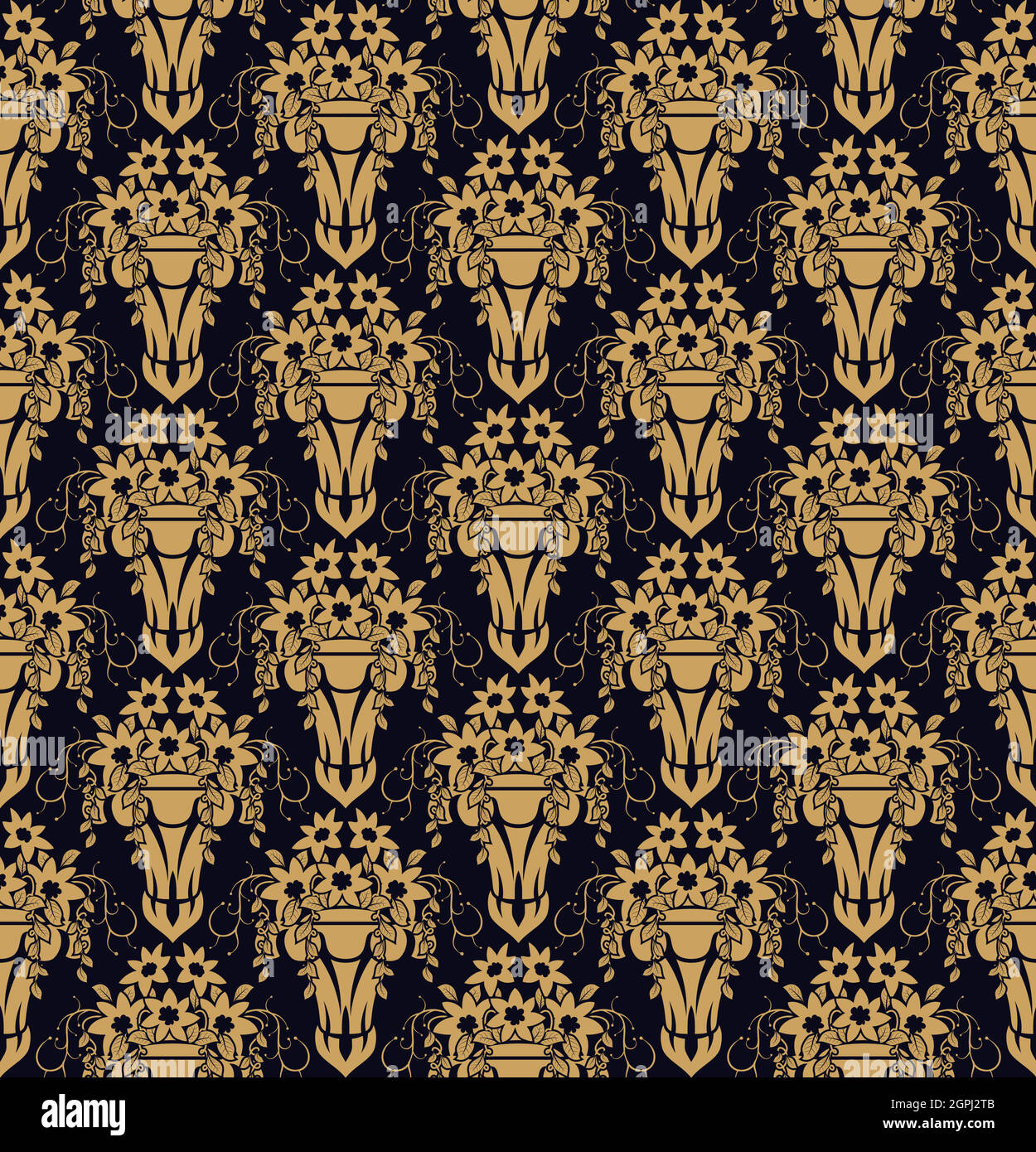 Damask Seamless Pattern Stock Vector