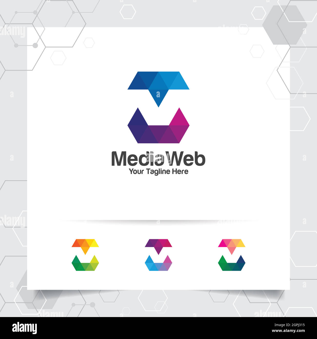 Digital logo letter M design vector with modern colorful pixel icon for ...