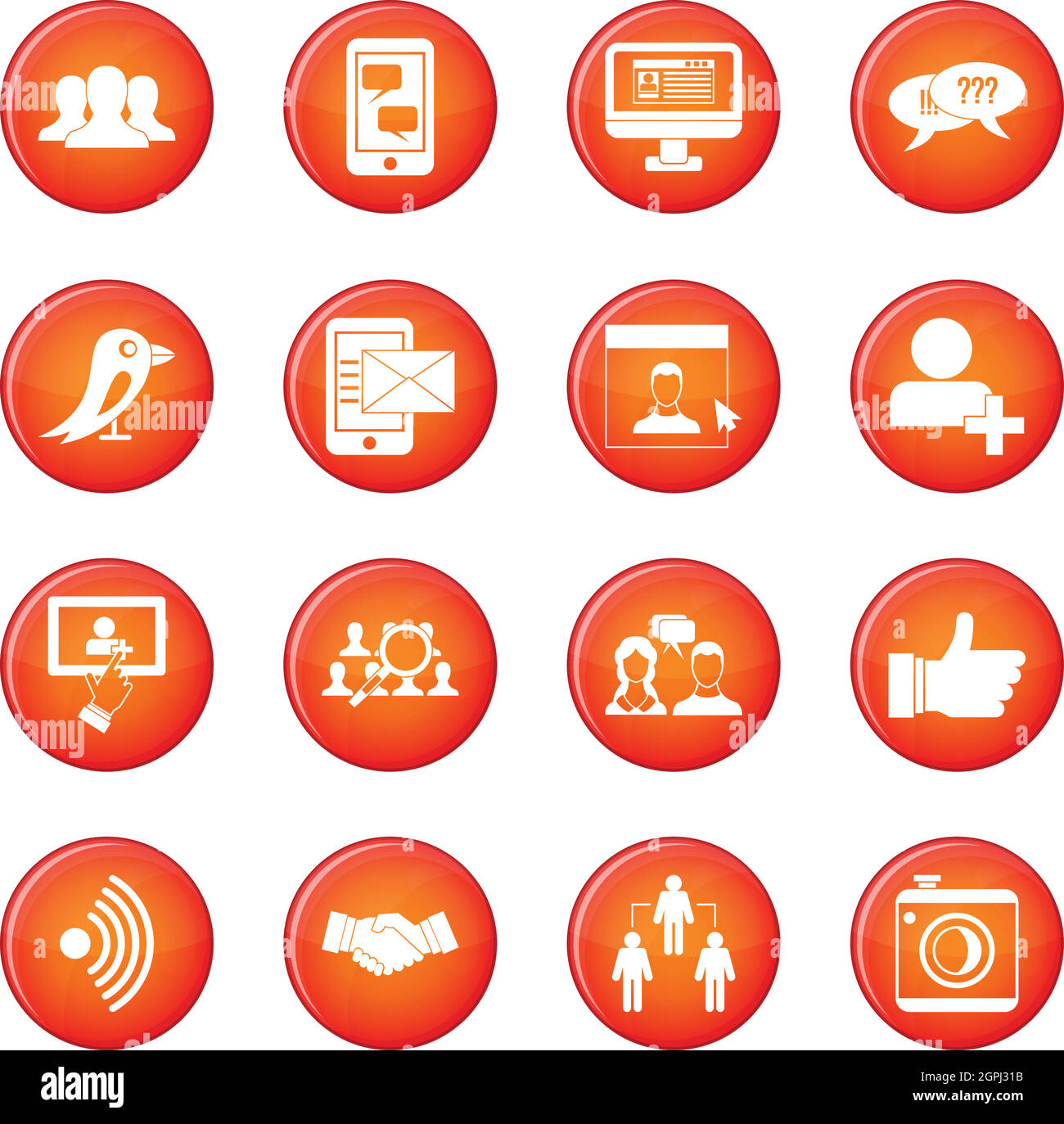 Social network icons vector set Stock Vector Image & Art - Alamy