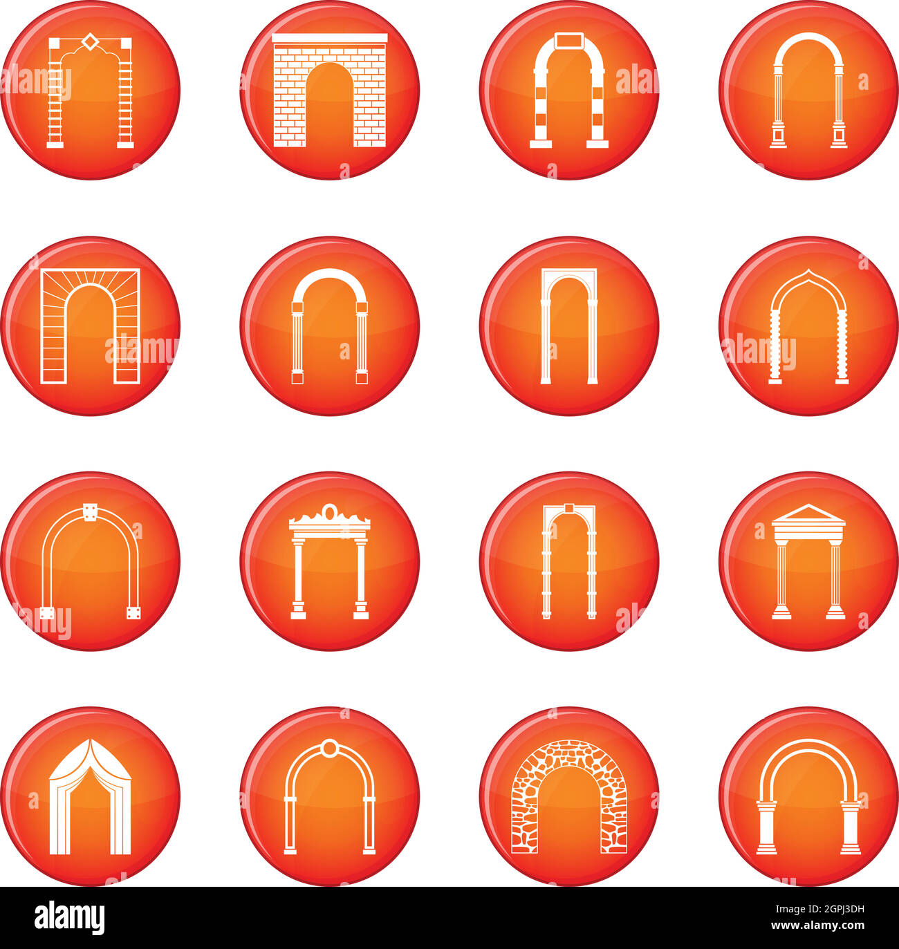 Arch set icons vector set Stock Vector Image & Art - Alamy