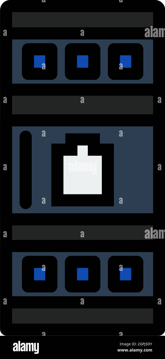 Server Rack Icon Stock Vector